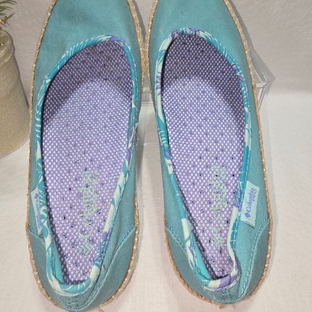 COLUMBIA PFG VULC N VENT BETTIE LOAFERS FLATS BOAT SHOES BLUE CANVAS WOMENS 8.5 - Picture 8 of 8